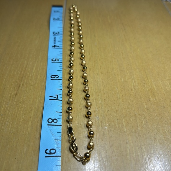 🌼Vintage Signed Napier Gold Tone Ball Bead Necklace   Estate Jewelry - Picture 5 of 5